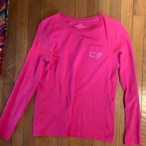 Vineyard vines long sleeve shirt in pink- small